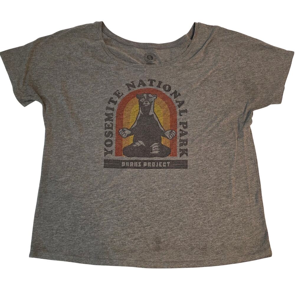Parks Project Yosemite National Park Bear Meditating Graphic Tee Heather Grey M